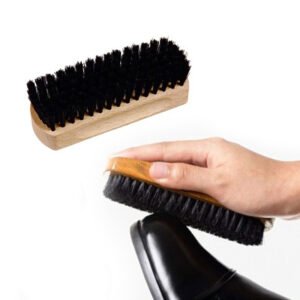 Wooden Black Shoe Polish Brush