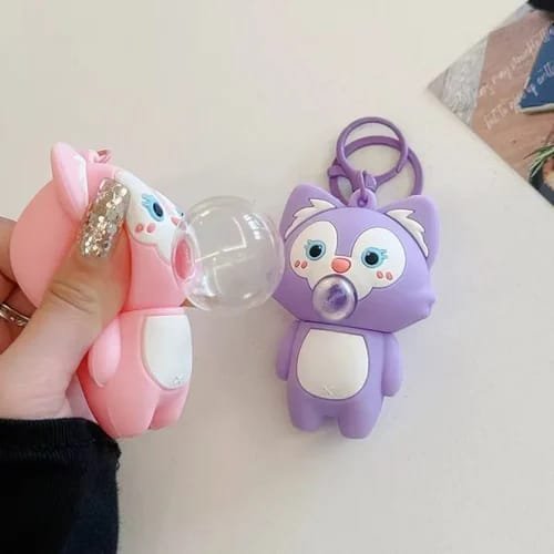 Silicone Cartoon Bubble-Blowing Keychains