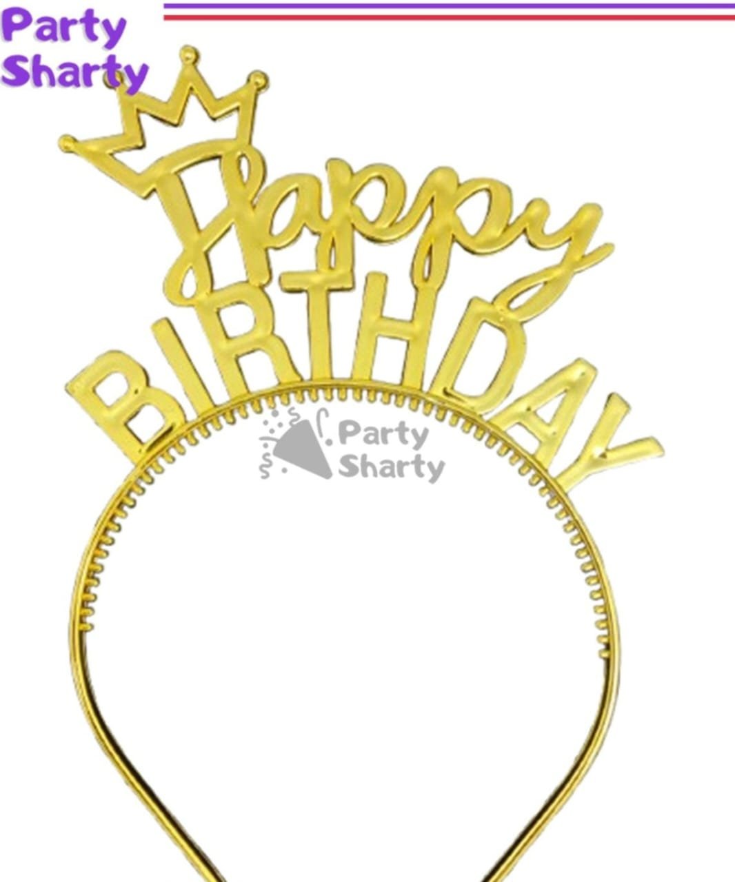 Crowned Happy Birthday Headband