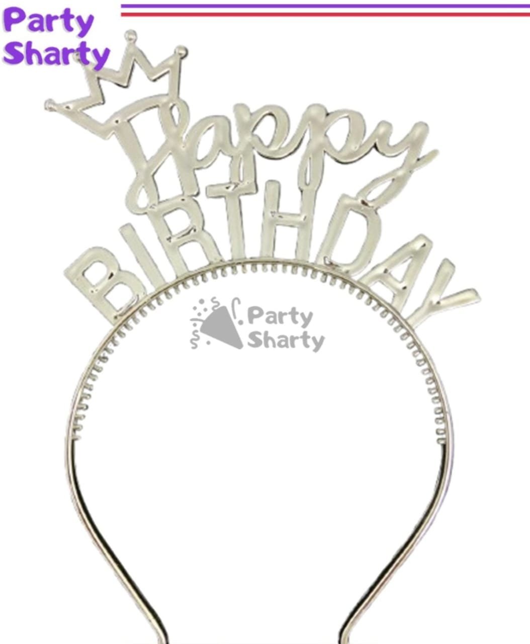 Crowned Happy Birthday Headband - Image 2